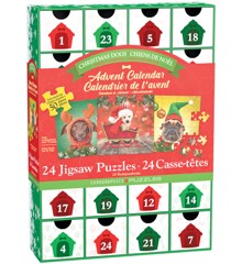 EuroGraphics Puzzle - Puzzle Advent Calendar - Christmas Dogs (8924-5738)