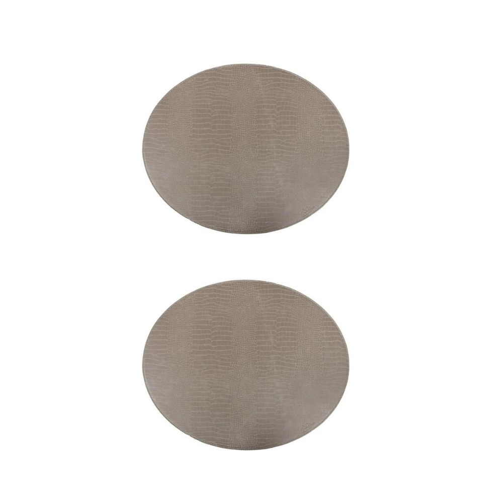 House Of Sander - Snake imitated placemat 2 pcs - Grey