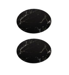 House Of Sander - Oval marble placemat 2 pcs - Black