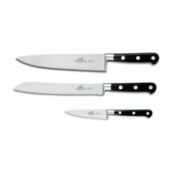 Lion Sabatier - Knife set Licorne 3 parts Steel / Black