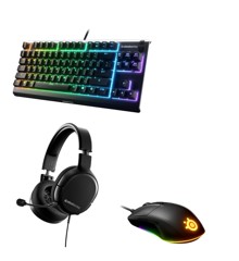 Steelseries - Rival 3 Mouse + Arctis1 Headset + Apex 3 TLK Keyboard - Bundle