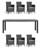 Living Outdoor - Venoe Garden Table 205 x 90 cm - Alu/Polywood with 6 pcs Miami Garden Chairs - Black/Grey - Bundle thumbnail-1