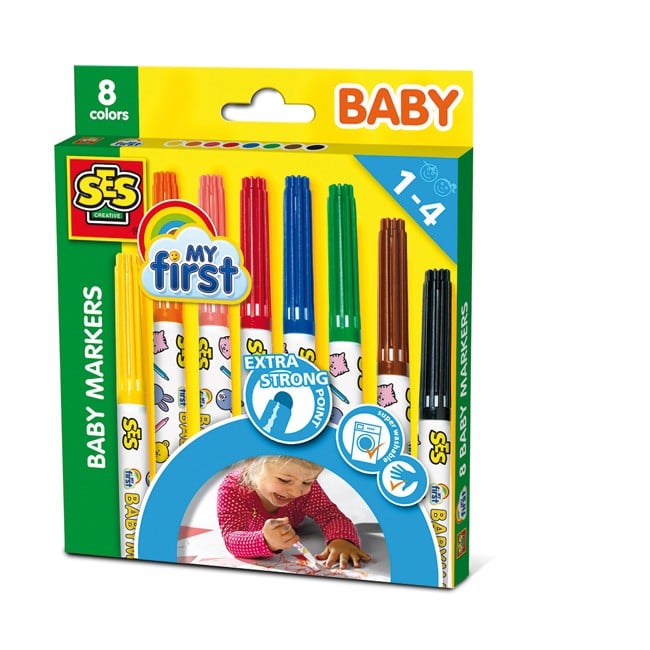SES Creative - Baby markers, 8 colours - (S00299)