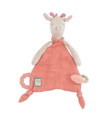 Moulin Roty - Giraffe comforter with pacifier holder - (669017)