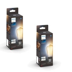 Philips Hue - 2x E27 Filament ST64 - Vit Ambiance - Paket