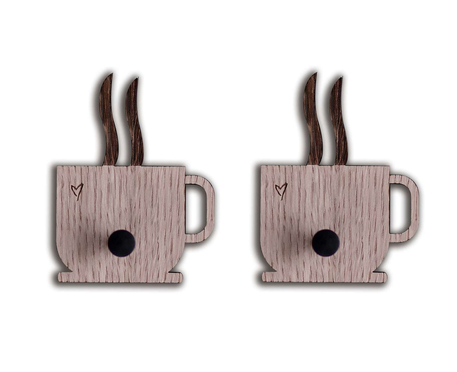 Minifabrikken - Hook Coffee Cup - Oak / Black - 2pc