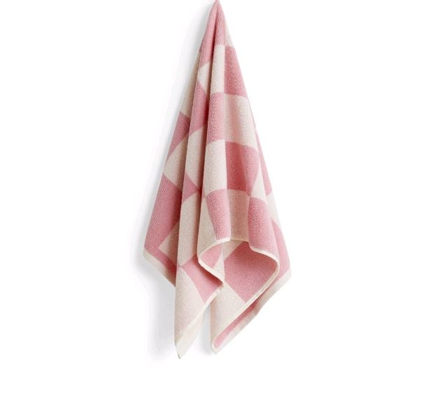 HAY - Check Håndklæde 50x100 cm - Pink (541589)