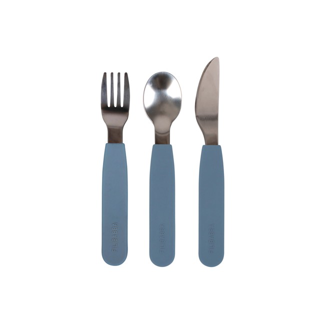 Filibabba - Silicone Cutlery Set - Powder Blue (FI-02289)