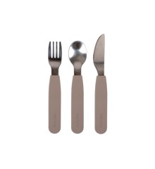 Filibabba - Silicone Cutlery Set - Warm Grey (FI-02254)