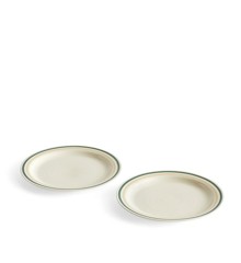 HAY - Sobremesa Tallerkner Ø24,5 - Grøn/Sand, 2 stk