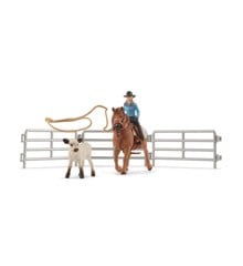Schleich - Farm World - Cowgirl Team Roping Fun (42577)