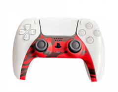 Piranha PS5 Controller Skins - Camo Red