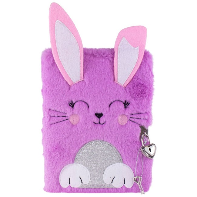 Tinka - Plush Diary with Lock - Purple Rabbit (8-802135)
