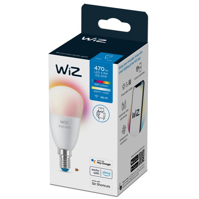 WiZ - WiFi E14 P45 Bulb - Farbe und Einstellbares Weiß - Smart Home