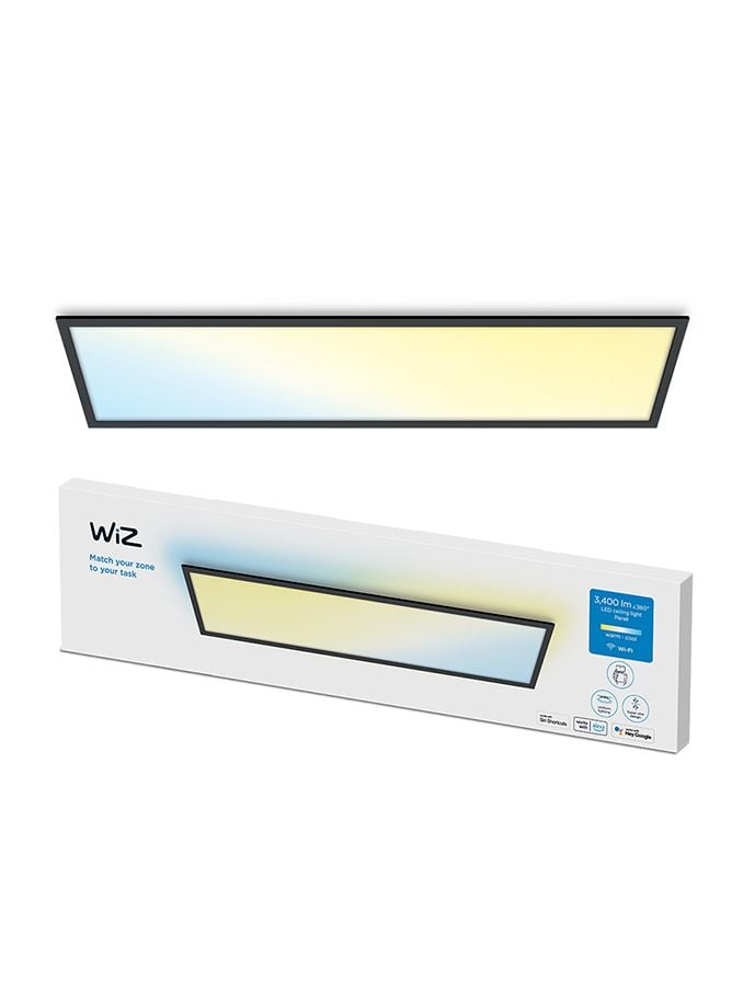 WiZ - Justerbar Hvid LED Panel - 120x30 - 36W - Sort