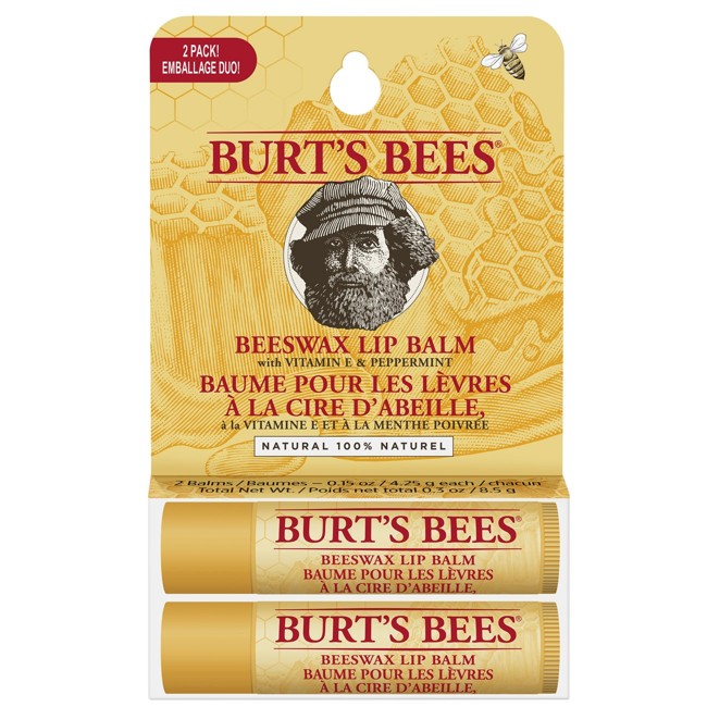 Burt's Bees - Uni Beeswax Lip Balm Twin Pack - Læbepomade