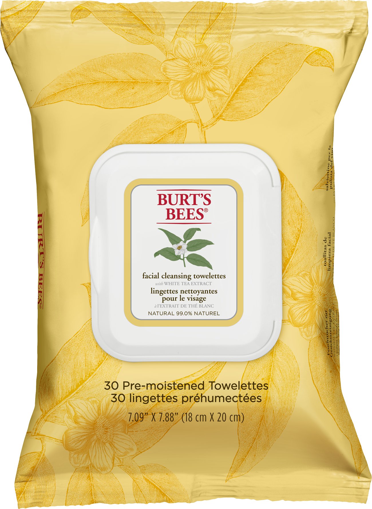 Burt's Bees - Facial Cleansing Towelettes - White Tea Extract - Skjønnhet