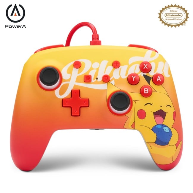 PowerA NSW ENH Wired Controller - Oran Berry Pikachu /Nintendo Switch