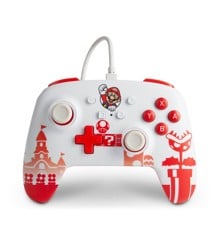 PowerA Enhanced Wired Controller For Nintendo Switch – Mario Red/White