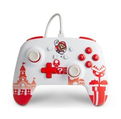 PowerA Enhanced Wired Controller For Nintendo Switch – Mario Red/White