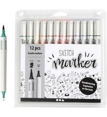 Sketch Marker - Standart Farver 12stk