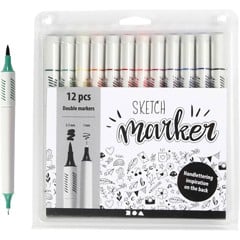 Sketch Marker - Standart Farver 12stk