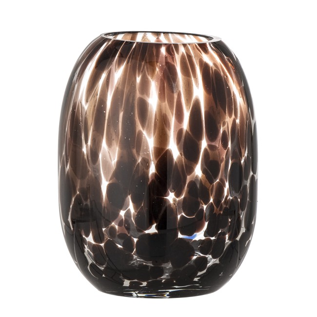 Bloomingville - Crister Glas Vase 17cm - Brun