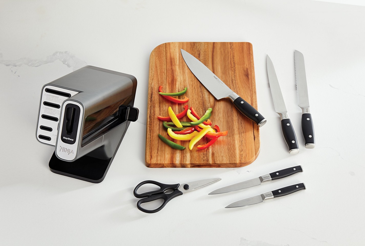 Buy NINJA STAY SHARP Knife block set 6 pcs with intergrated sharpener