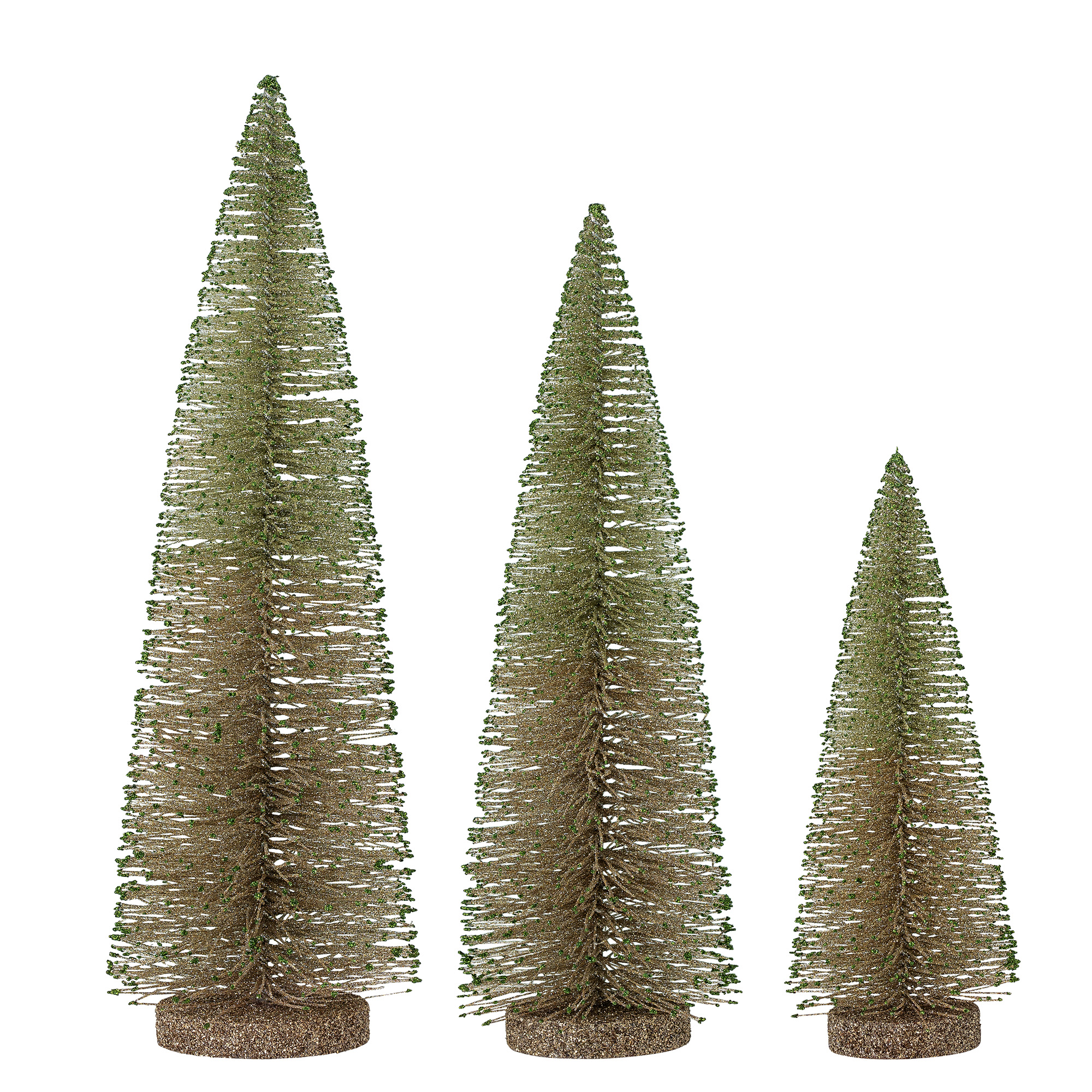 Bloomingville - Sæt af 3 Qais Deco Juletræer - 40,5 cm