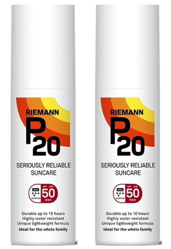 Regelmæssigt samle Vestlig Køb 2 x P20 - Riemann Solcreme SPF 50 Spray 200 ml