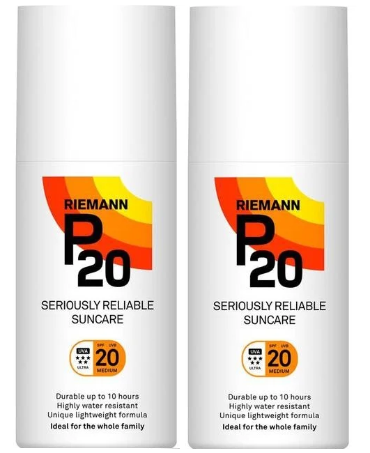 Se venligst kig ind Rute Køb 2 x P20 - Riemann Sun Protection SPF 20 Spray 200 ml
