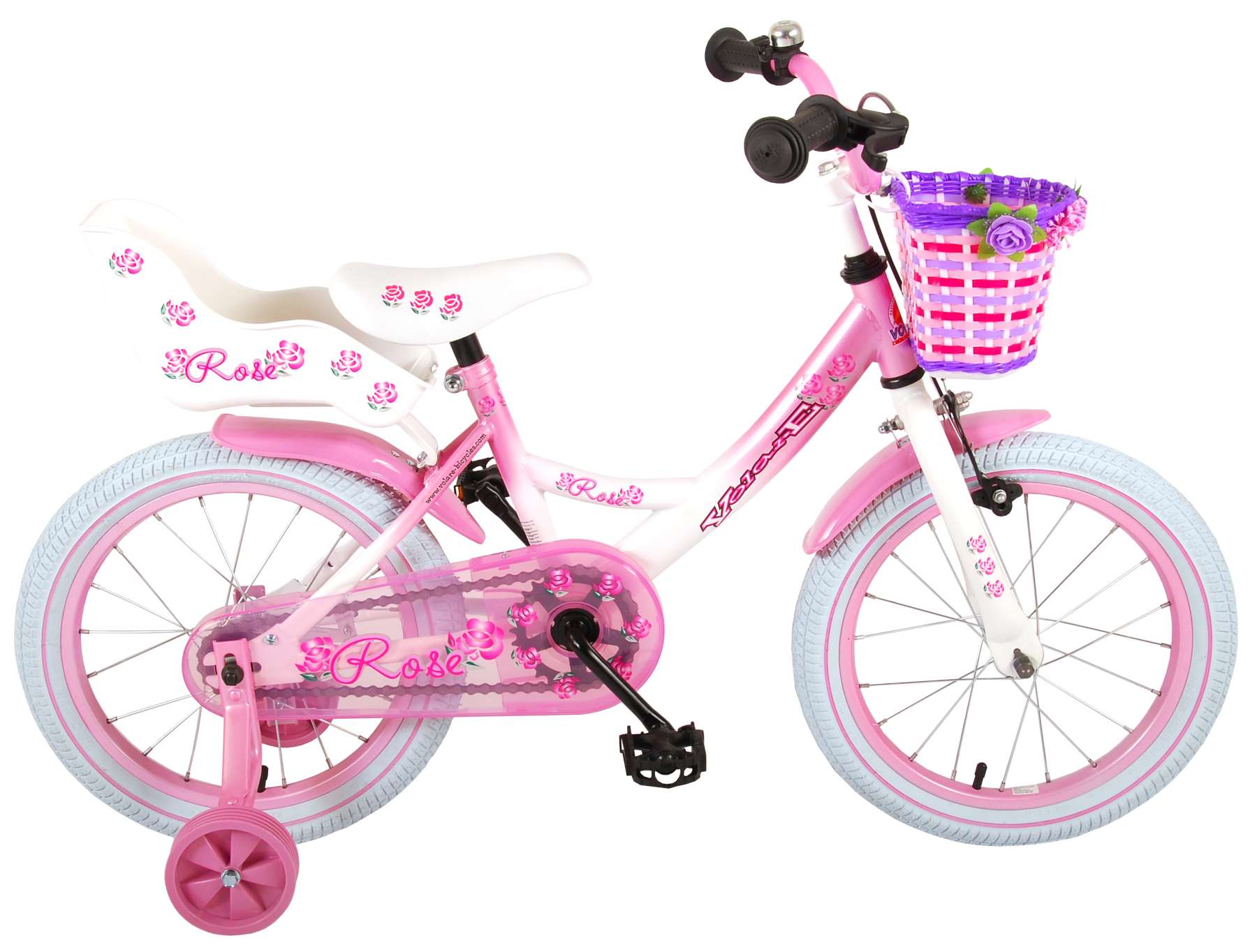 Volare - Børnecykel 14'' - Rose  Pink/hvid