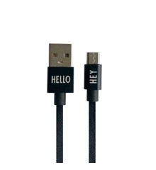 Design Letters - Micro USB cable 1m - Black (60201012BLACK)
