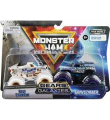 Monster Jam - 1:64 Gears & Galaxies 2-pack - Blue Thunder & Grave Digger