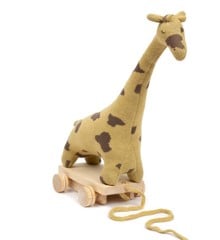 Smallstuff - Pull Along  Giraffe, Mustard / Mole