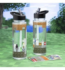 Minecraft Water Bottle And Sticker Set