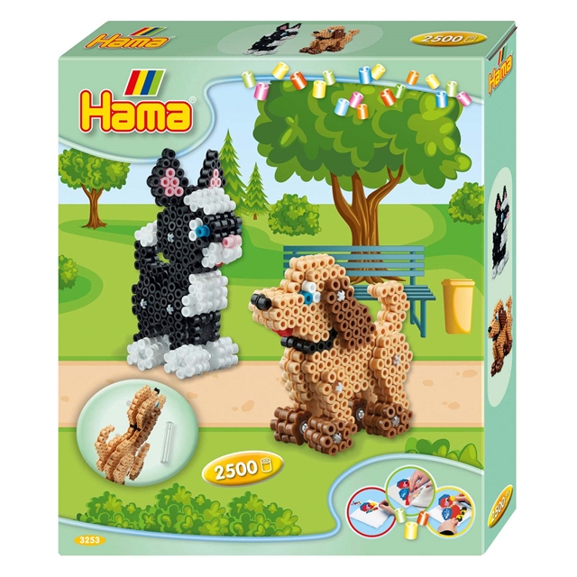 HAMA - Midi - 3D Giftbox - Dog & Cat (383253), Hama