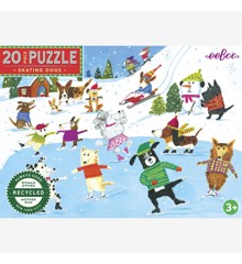eeBoo - Puzzle 20 pcs - Skating Dogs - (EPZDOG