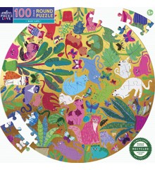 eeBoo - Round Puzzle 100 pcs - Busy Cats - (EPZCAT)