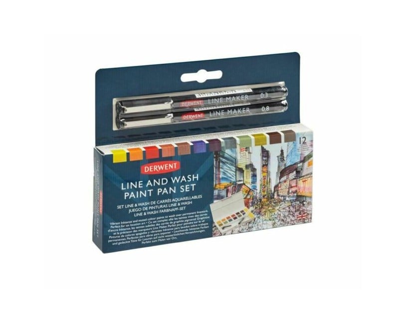 Derwent - Line & wash paint pan set
