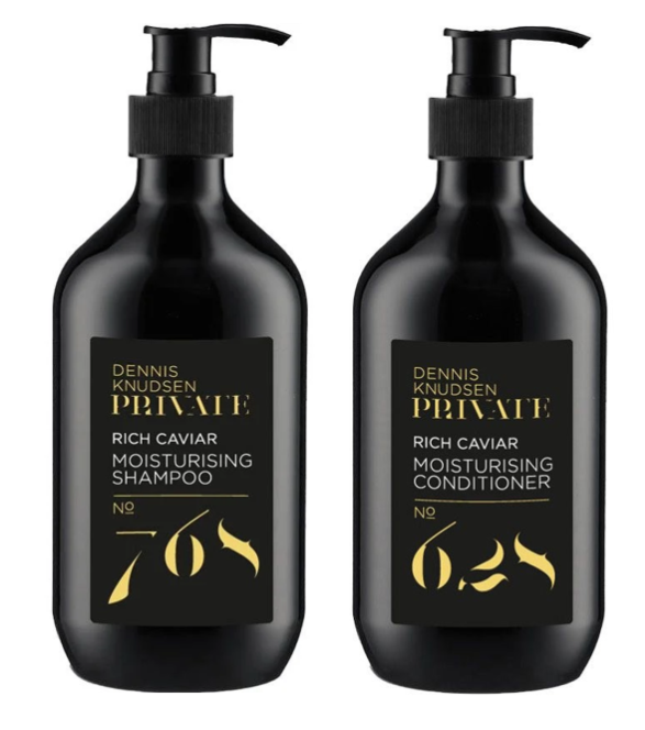 Dennis Knudsen PRIVATE - Rich Caviar Moisturizing Shampoo 500 ml +  Conditioner 500 ml