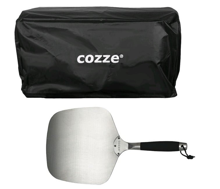 Cozze - Stainless Steel Pizza Paddle + Cover For 13" Pizza Oven - Bundle