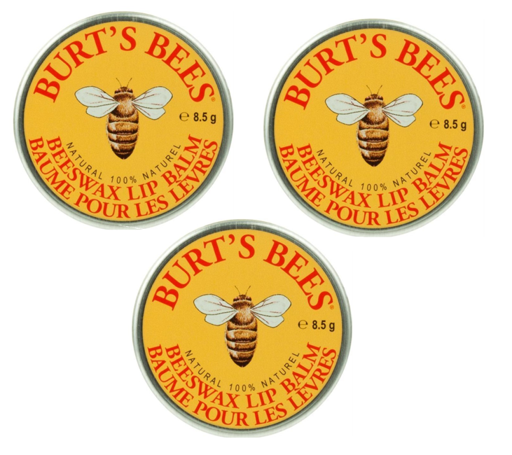 Burt's Bees - Lip Balm - Beeswax Lip Balm Tin 3-Pak