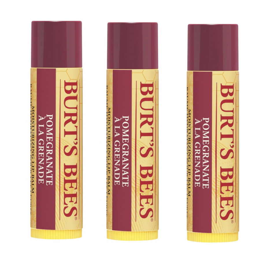 Burt's Bees - Lip Balm - Pomegranate 3-Pak - Skjønnhet