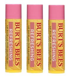 Burt's Bees - 3 x Lip Balm Pink Grapefruit