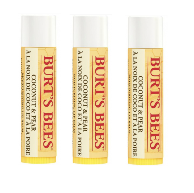 Burt's Bees - 3 x Lip Balm Coconut & Pear - Læbepomade