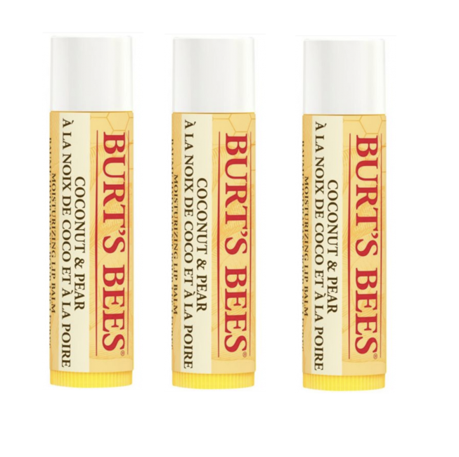 Burt's Bees - 3 x Lip Balm Coconut & Pear