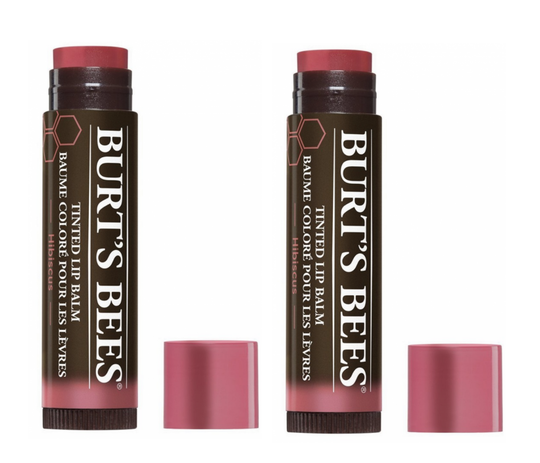 Burt's Bees - Tinted Lip Balm - Hibiscus 2-Pak - Skjønnhet