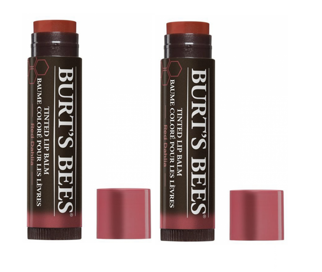 Burt's Bees - Tinted Lip Balm - Red Dahlia 2-Pack - Skjønnhet