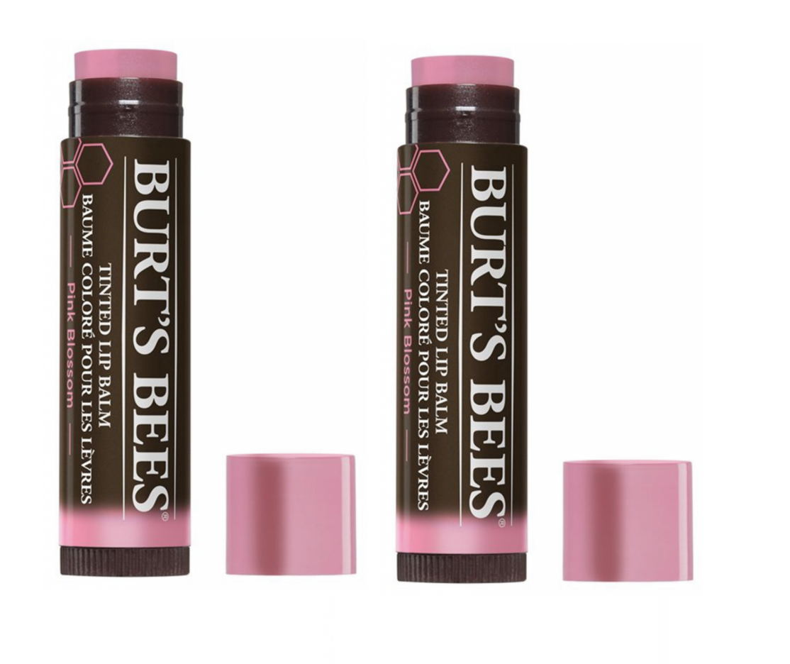 Burt's Bees - Tinted Lip Balm - Pink Blossom 2-Pack - Skjønnhet